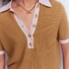 Grace Colour Block T-Shirt Camel Melange Grace Colour Block T-Shirt Camel Melange