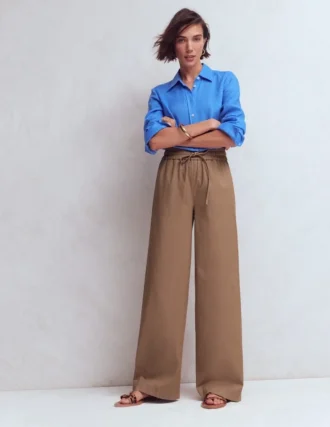 Greenwich Tie Waist Pants Cappuccino
