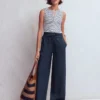 Greenwich Tie Waist Pants Navy Greenwich Tie Waist Pants Navy