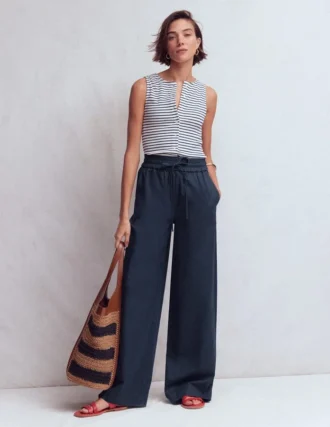 Greenwich Tie Waist Pants Navy
