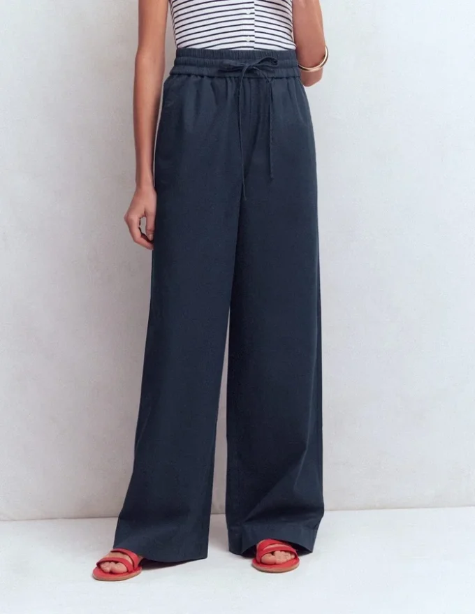 Greenwich Tie Waist Pants Navy Greenwich Tie Waist Pants Navy