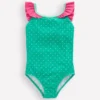 Hallie Frill Strap Swimsuit Aqua Sea Blue Turtle Hallie Frill Strap Swimsuit Aqua Sea Blue Turtle