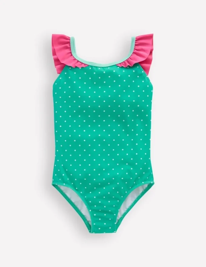 Hallie Frill Strap Swimsuit Aqua Sea Blue Turtle Hallie Frill Strap Swimsuit Aqua Sea Blue Turtle