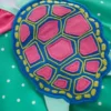 Hallie Frill Strap Swimsuit Aqua Sea Blue Turtle Hallie Frill Strap Swimsuit Aqua Sea Blue Turtle