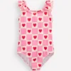 Hallie Frill Strap Swimsuit Bubblegum Pink Heart Stamp Hallie Frill Strap Swimsuit Bubblegum Pink Heart Stamp