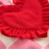 Hallie Frill Strap Swimsuit Bubblegum Pink Heart Stamp Hallie Frill Strap Swimsuit Bubblegum Pink Heart Stamp