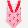 Hallie Frill Strap Swimsuit Bubblegum Pink Posy Hallie Frill Strap Swimsuit Bubblegum Pink Posy