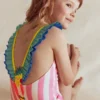Hallie Frill Strap Swimsuit Formica Pink Parrot Hallie Frill Strap Swimsuit Formica Pink Parrot