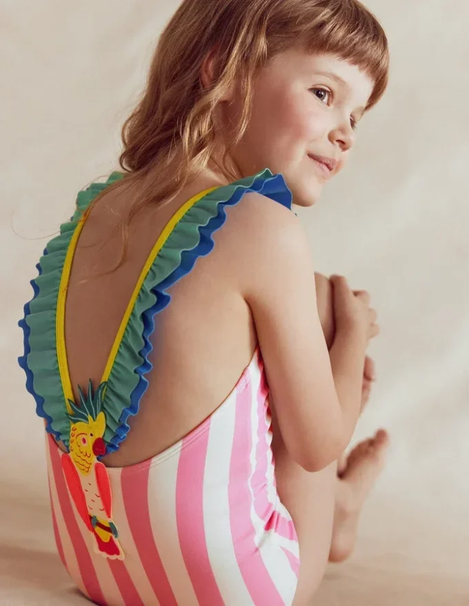 Hallie Frill Strap Swimsuit Formica Pink Parrot Hallie Frill Strap Swimsuit Formica Pink Parrot