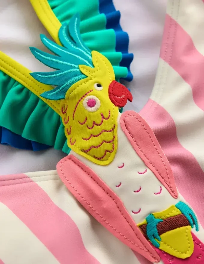 Hallie Frill Strap Swimsuit Formica Pink Parrot Hallie Frill Strap Swimsuit Formica Pink Parrot