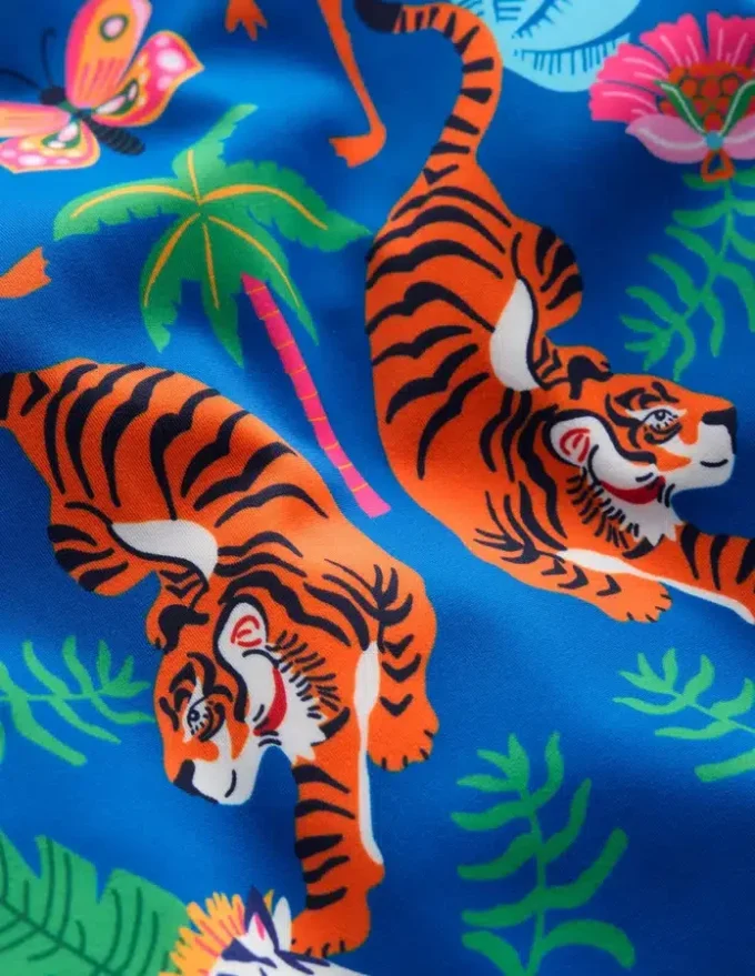 Hallie Frill Strap Swimsuit Jungle Placement Hallie Frill Strap Swimsuit Jungle Placement