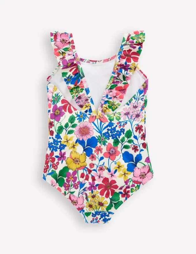 Hallie Frill Strap Swimsuit Multi Rainbow Floral Hallie Frill Strap Swimsuit Multi Rainbow Floral