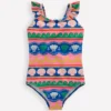 Hallie Frill Strap Swimsuit Multi Sea Shell Stripe Hallie Frill Strap Swimsuit Multi Sea Shell Stripe