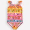 Hallie Frill Strap Swimsuit Multi Tropical Animals Stripe Hallie Frill Strap Swimsuit Multi Tropical Animals Stripe