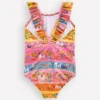 Hallie Frill Strap Swimsuit Multi Tropical Animals Stripe Hallie Frill Strap Swimsuit Multi Tropical Animals Stripe