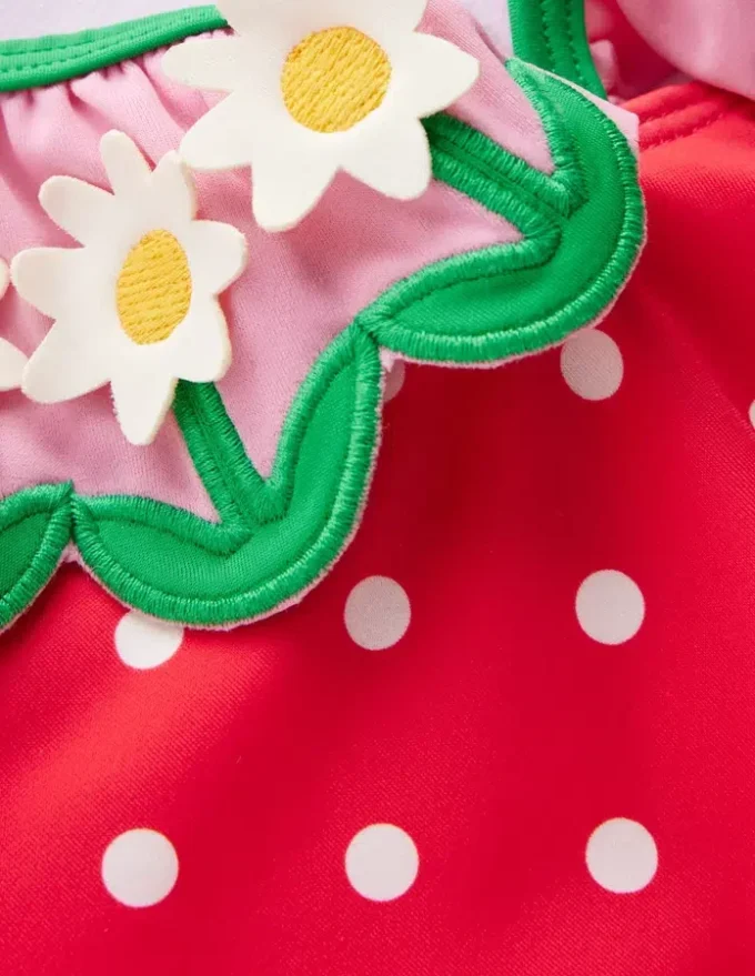 Hallie Frill Strap Swimsuit Red Spot Daisy Hallie Frill Strap Swimsuit Red Spot Daisy