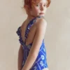 Hallie Frill Strap Swimsuit Regency Blue Shell Tile Hallie Frill Strap Swimsuit Regency Blue Shell Tile