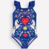 Hallie Frill Strap Swimsuit Sapphire Blue Unicorn