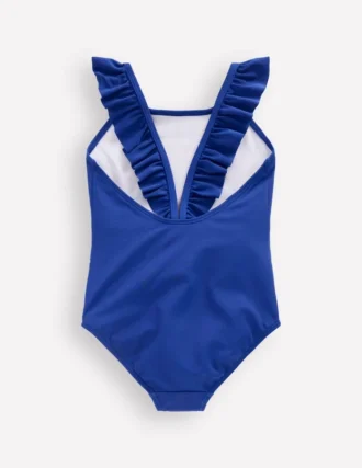Hallie Frill Strap Swimsuit Sapphire Blue Unicorn