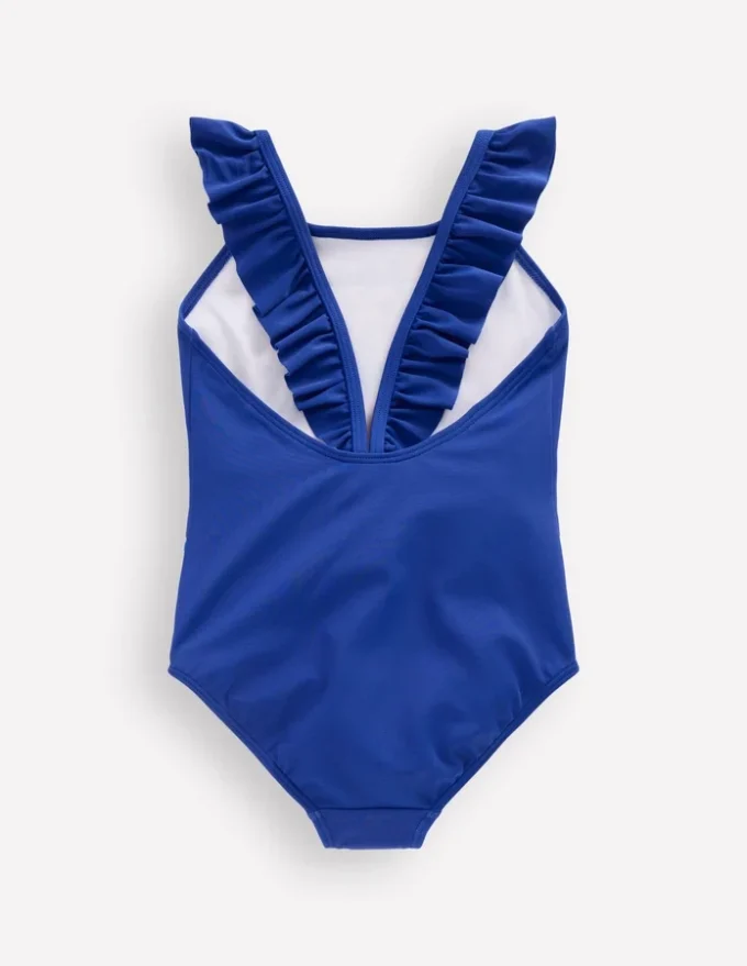Hallie Frill Strap Swimsuit Sapphire Blue Unicorn