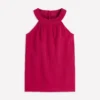 Halter-neck Double Cloth Top Pomegranate Halter-neck Double Cloth Top Pomegranate