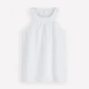 Halter-neck Double Cloth Top White Halter-neck Double Cloth Top White