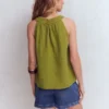 Halter-neck Double Cloth Top Woodland Green Halter-neck Double Cloth Top Woodland Green