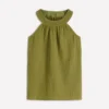 Halter-neck Double Cloth Top Woodland Green Halter-neck Double Cloth Top Woodland Green