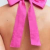 Halterneck Linen Top Bright Pink Halterneck Linen Top Bright Pink