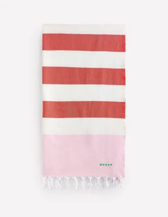 Hammam Towel Firecracker Orange and Pink