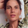 Hammered Gold Teardrop Hoops Gold Colour Hammered Gold Teardrop Hoops Gold Colour
