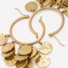 Hammered Gold Teardrop Hoops Gold Colour Hammered Gold Teardrop Hoops Gold Colour