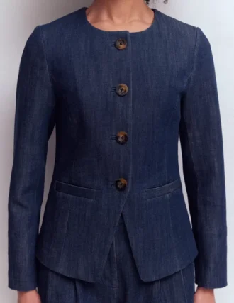 Hampstead Cotton Twill Blazer Navy