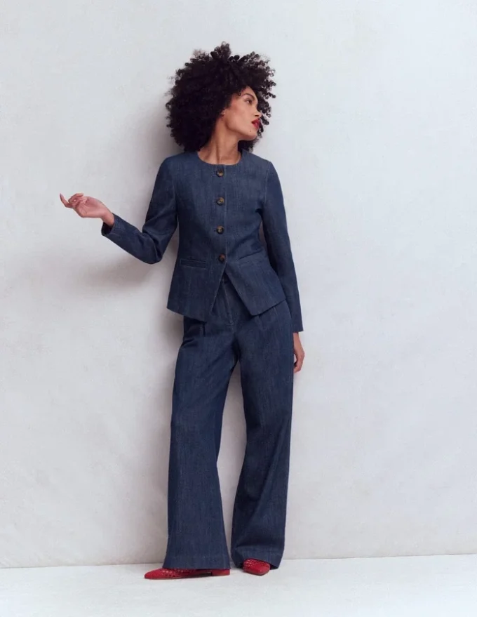 Hampstead Cotton Twill Blazer Navy