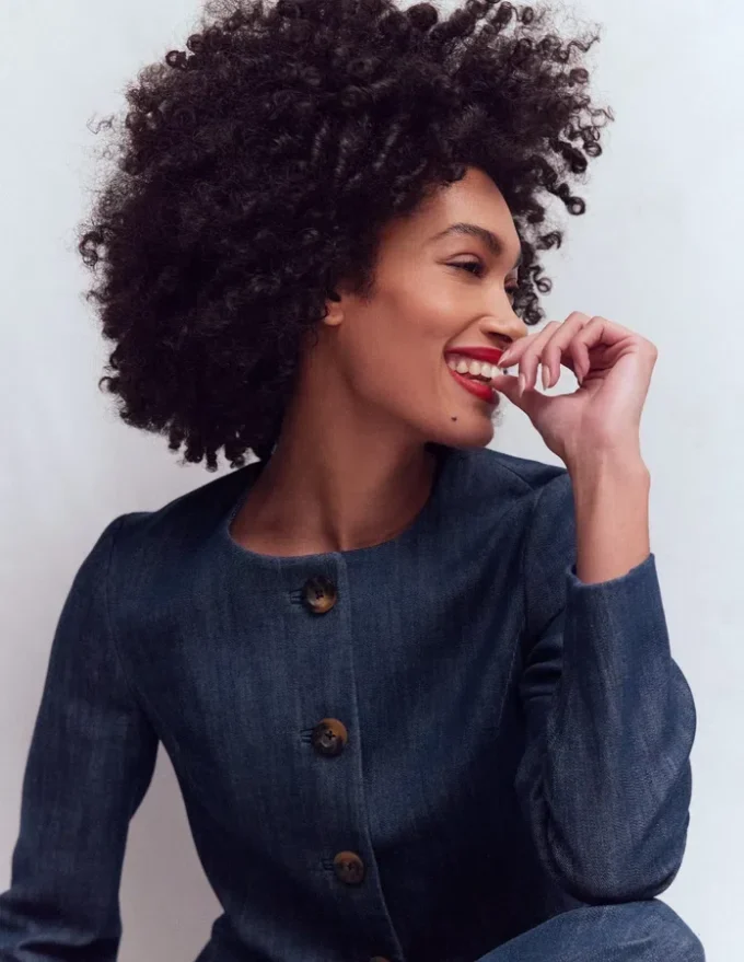 Hampstead Cotton Twill Blazer Navy