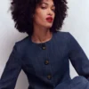 Hampstead Cotton Twill Blazer Navy