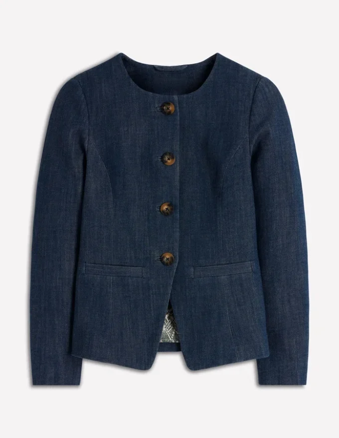 Hampstead Cotton Twill Blazer Navy