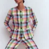 Hampstead Linen Blazer Soft Yellow, Pink Multigingham