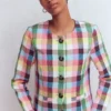 Hampstead Linen Blazer Soft Yellow, Pink Multigingham