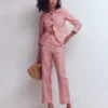 Hampstead Linen Blazer Vintage Rose Gingham