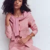 Hampstead Linen Blazer Vintage Rose Gingham