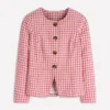 Hampstead Linen Blazer Vintage Rose Gingham