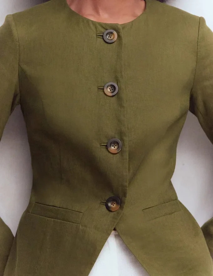 Hampstead Linen Blazer Woodland Green Hampstead Linen Blazer Woodland Green