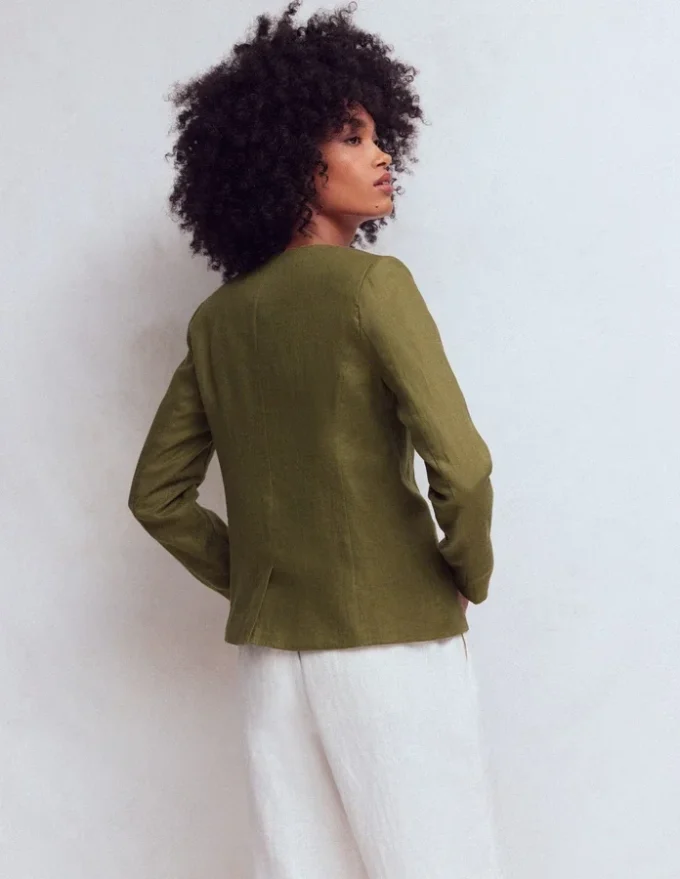 Hampstead Linen Blazer Woodland Green Hampstead Linen Blazer Woodland Green