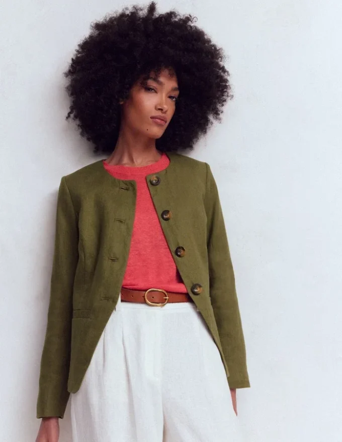 Hampstead Linen Blazer Woodland Green Hampstead Linen Blazer Woodland Green