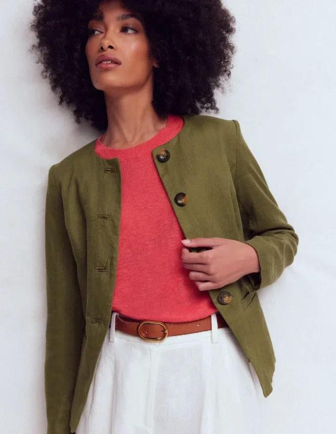 Hampstead Linen Blazer Woodland Green Hampstead Linen Blazer Woodland Green