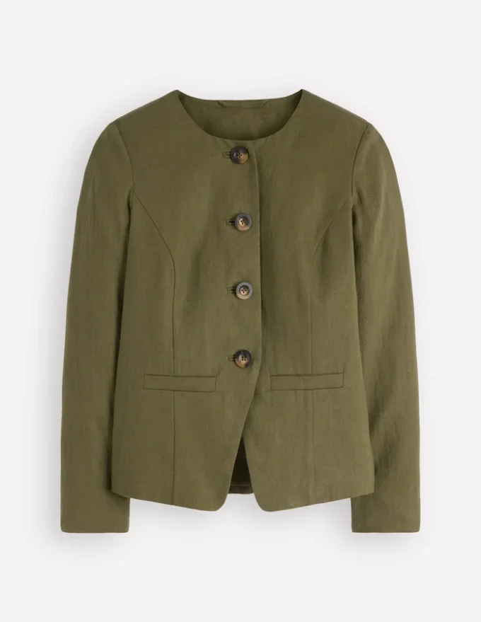 Hampstead Linen Blazer Woodland Green Hampstead Linen Blazer Woodland Green