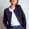 Hampstead Ponte Twill Blazer Navy