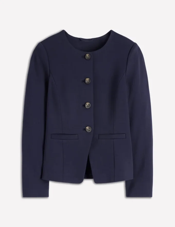 Hampstead Ponte Twill Blazer Navy