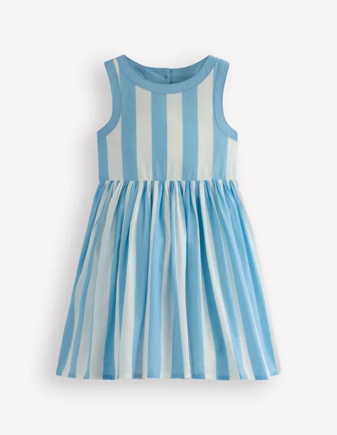 Harlow Logo Dress Cloud Blue Cherry Stripe Harlow Logo Dress Cloud Blue Cherry Stripe